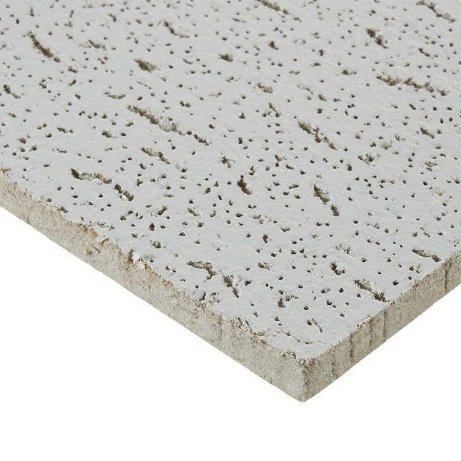 Armstrong Ceilings contratista texturizado de 48 pulgadas x 24 pulgadas, paquete de 10 plafones colgantes blancos fisurados de 15/16 pulgadas