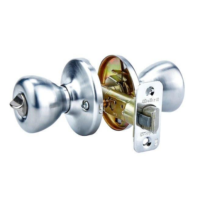 Kwikset Security Tylo cromo satinado perilla de puerta de entrada con llave