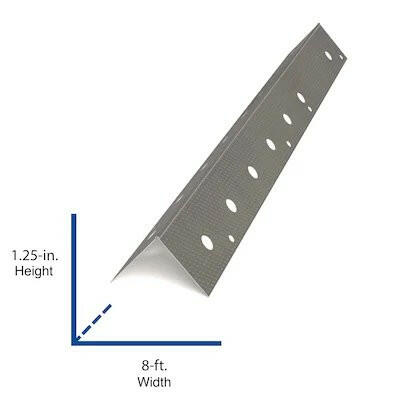 Enmarcado de metal Dietrich Esquinero Quicksilver de 1,25 pulgadas x 8 pies Esquinero de metal