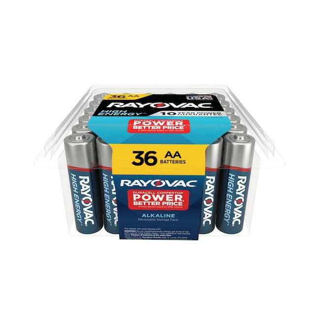 Rayovac High Energy Alkaline AA Batteries (36-Pack)
