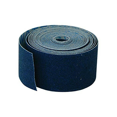 EZ-FLO 1-1/2 pulg. x 5 yardas. Rollo de papel de lija fino de tela de esmeril azul impermeable de grano 120