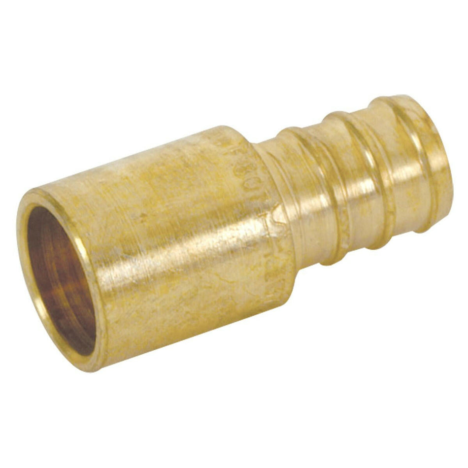 Adaptador macho PEX de latón para engarzar Eastman: PEX de 3/4 pulg. x sudor de 3/4 pulg.