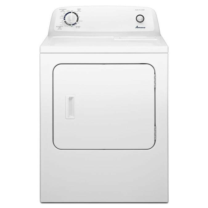 Secadora eléctrica Amana de 6.5 pies cúbicos (blanca)