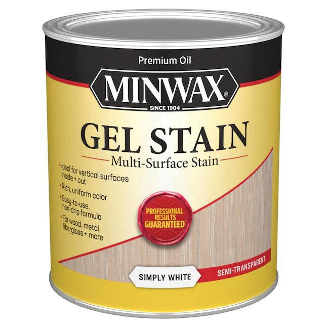 Minwax  Gel Stain Oil-Based Simply White Semi-Transparent Interior Stain (1-Quart)