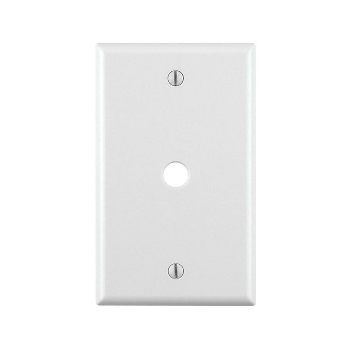 Leviton 001-88013 Single Gang White Phone Jack Wallplate
