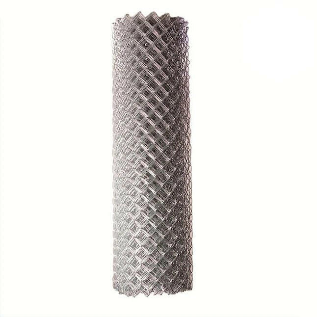 5-ft H x 50-ft W 11.5-Gauge Galvanized Steel Chain Link Fence Fabric with Mesh Size 2.375-in