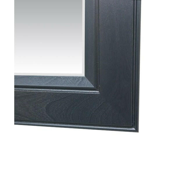 Espejo de tocador para baño con marco rectangular Diamond de 42" de ancho x 34" de alto, color gris tormenta 