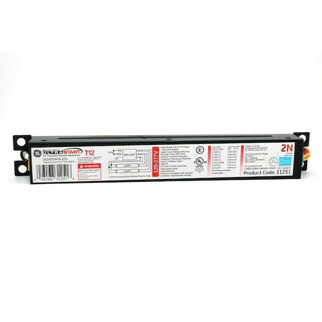 GE T12 2-Bulb Commercial Fluorescent Light Ballast