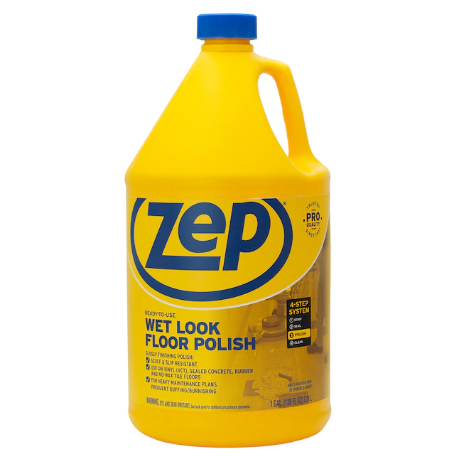 Zep Wet-Look - Abrillantador de pisos líquido de alto brillo, 128 fl oz (3.78 L)