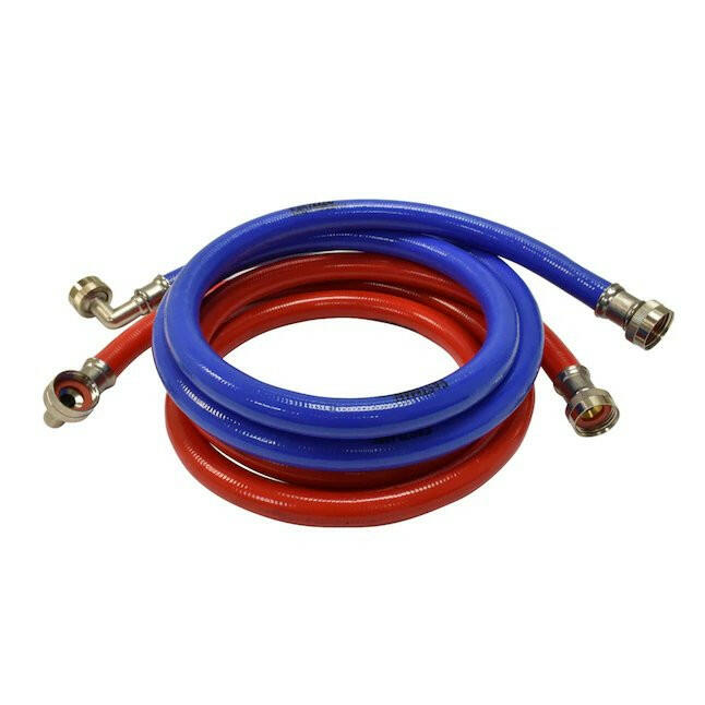 Eastman 2-Pack 6-ft 3/4-in Hose Thread Inlet x 3/4-in Hose Thread Outlet Braided Stainless Steel Washing Machine Connector