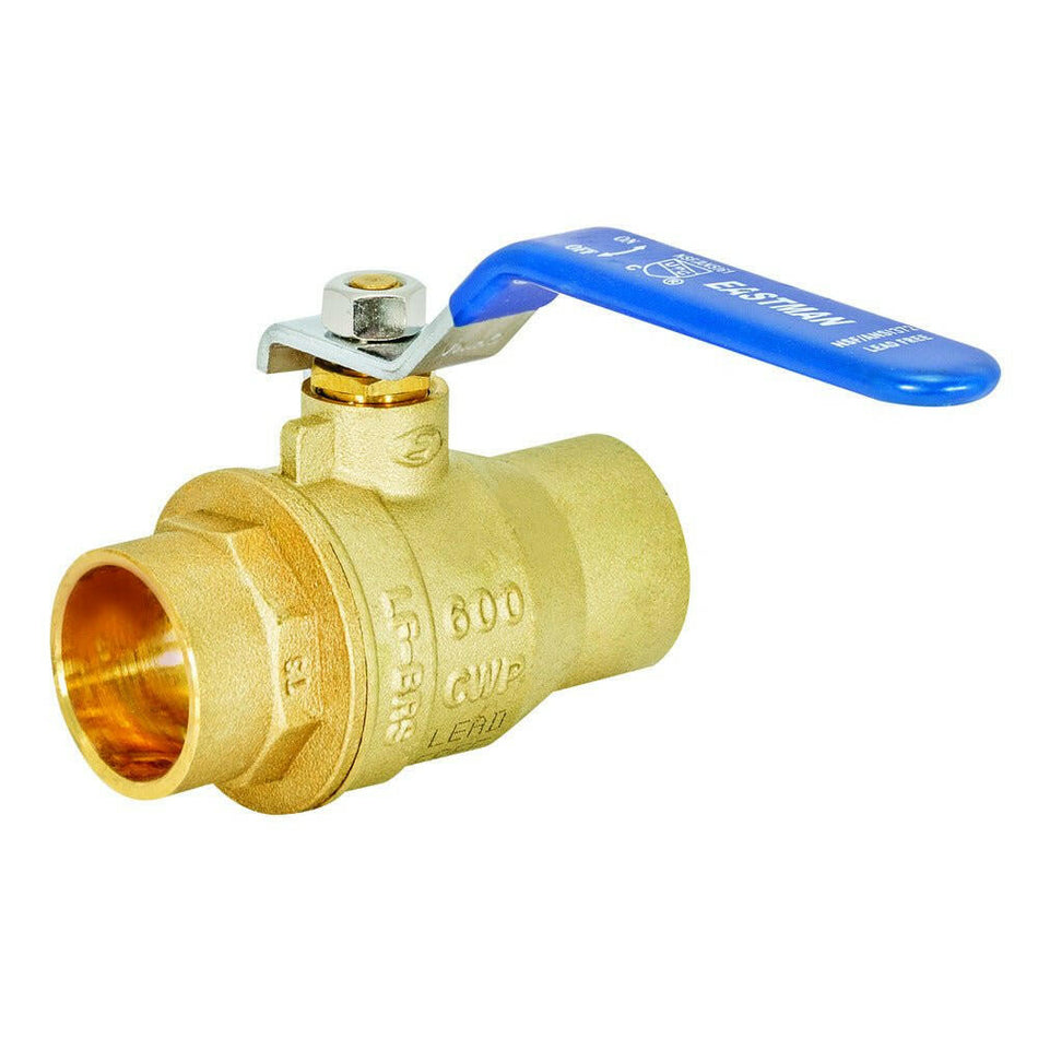 Eastman Válvula de bola de puerto completo para servicio pesado de sudor de 1 pulg.