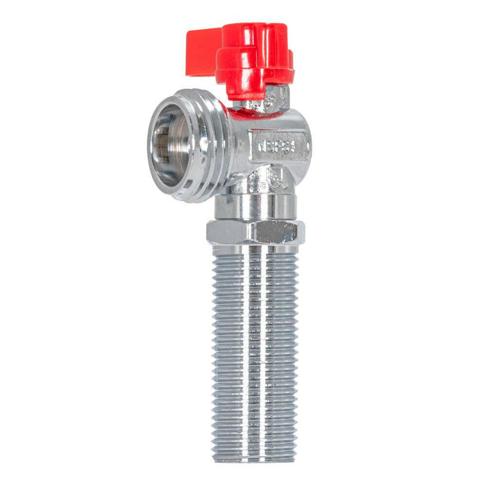 Eastman 1/2″ Sweat Entrada de tubo de 1/4 de vuelta - Válvula de cierre de manija roja