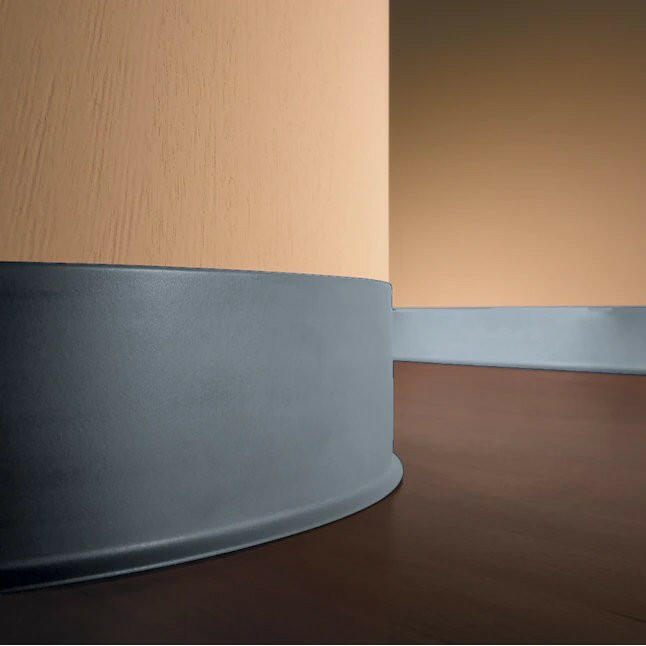 Flexco TP Rubber Cove Base Medium Gray 0.125-in T x 4-in W x 1440-in L Thermoplastic Rubber Floor Wall Base