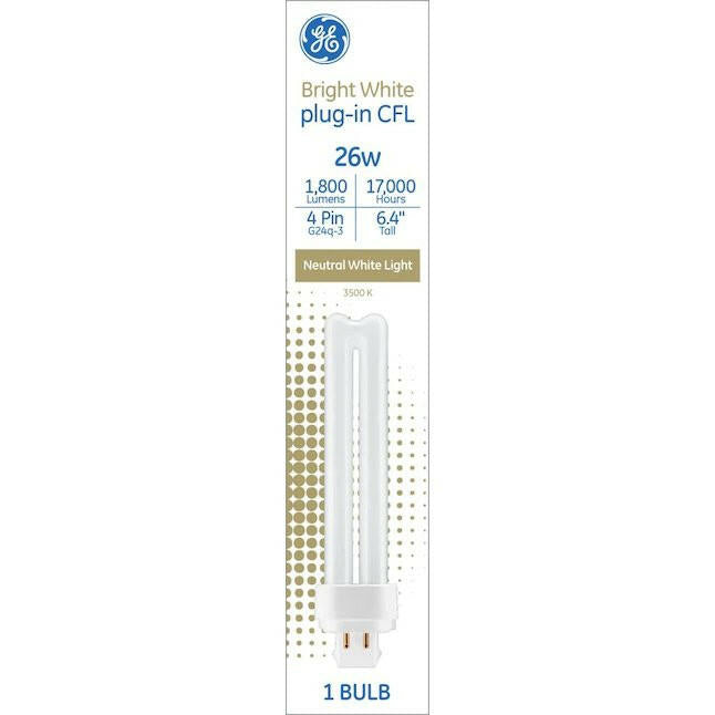 GE 100-Watt EQ Double tube Bright White G24d-4 Pin Base Incandescent Light Bulb