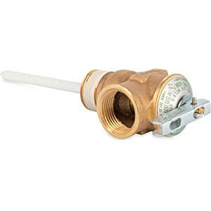 Cash Acme 15836-0150 NCLX Combination Temperature and Pressure Relief Valve, 3/4 in, MNPTxFNPT, 150 psi, Cast Bronze Body
