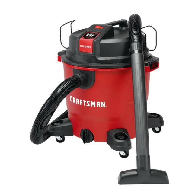 Aspiradora para taller en seco/mojado con cable CRAFTSMAN de 16 galones y 6,5 HP con accesorios incluidos