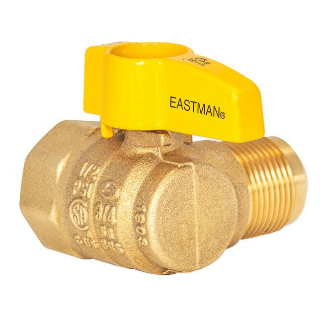Eastman 3/4 in. FIB x 5/8 in. Flare Angled Brass Gas Ball Valve