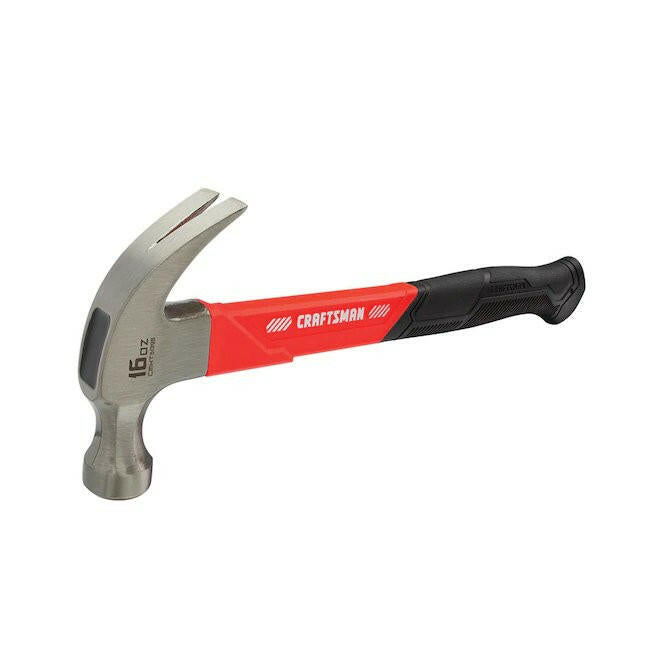 CRAFTSMAN  16-oz Smooth Face Steel Head Fiberglass Claw Hammer