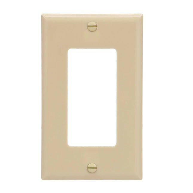 1-Gang Standard Decorator Wall Plate - Ivory