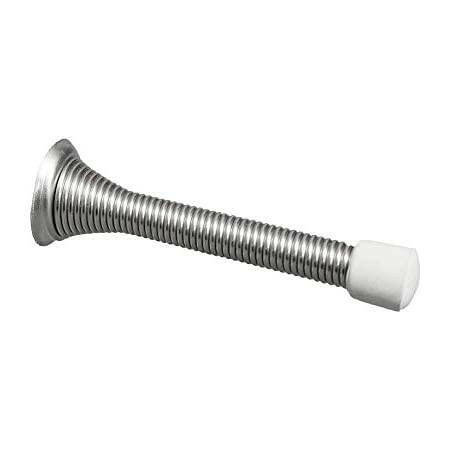Tope de puerta de resorte de alta resistencia EZ-FLO de 3-3/4 pulg. (paquete de 5, níquel cepillado)