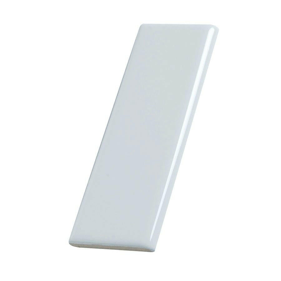 2 in. x 6 in. Bullnose Tile White