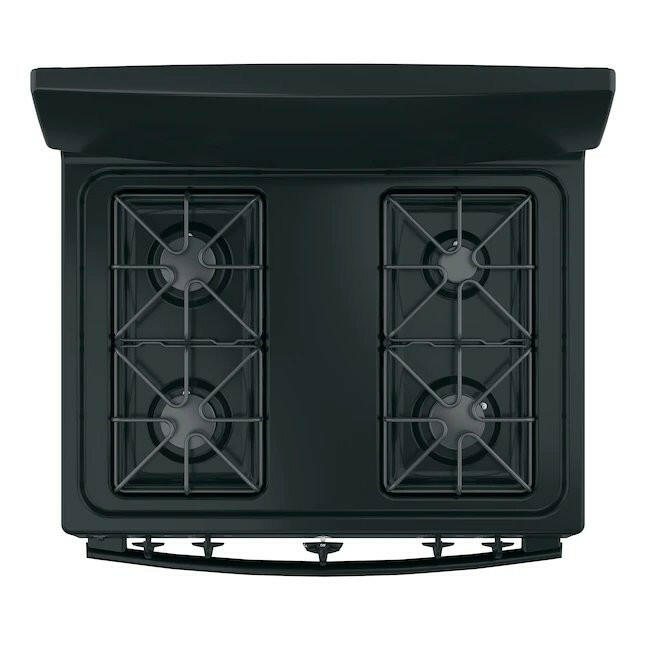 GE 30-Zoll-4-Brenner-4,8-cu-ft-freistehender Gasherd (schwarz)