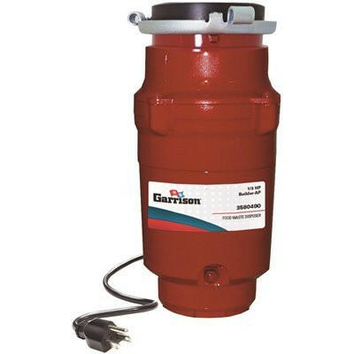 Garrison 1/3 HP Builder Continuous Feed Garbage Disposal with Power Cord