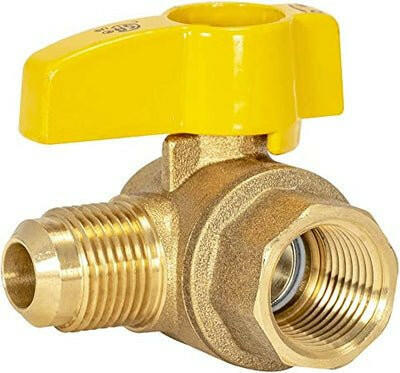Eastman 3/4 in. FIB x 5/8 in. Flare Angled Brass Gas Ball Valve