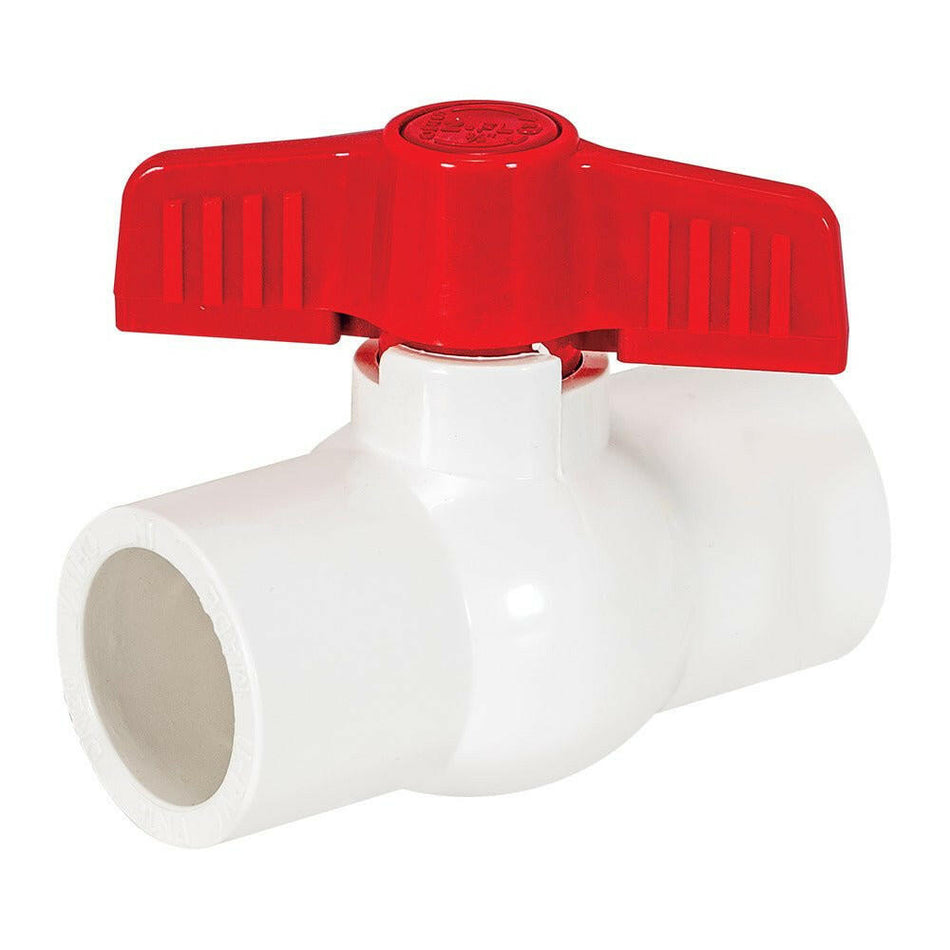 Válvula de bola de PVC Slip Sch 40 de 3/4 pulg.
