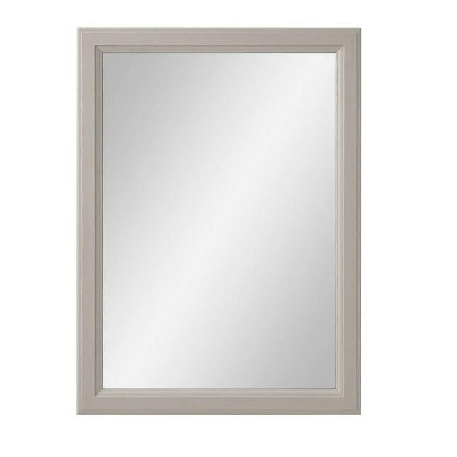 Espejo de tocador para baño con marco rectangular en gris nube Diamond de 25" de ancho x 34" de alto