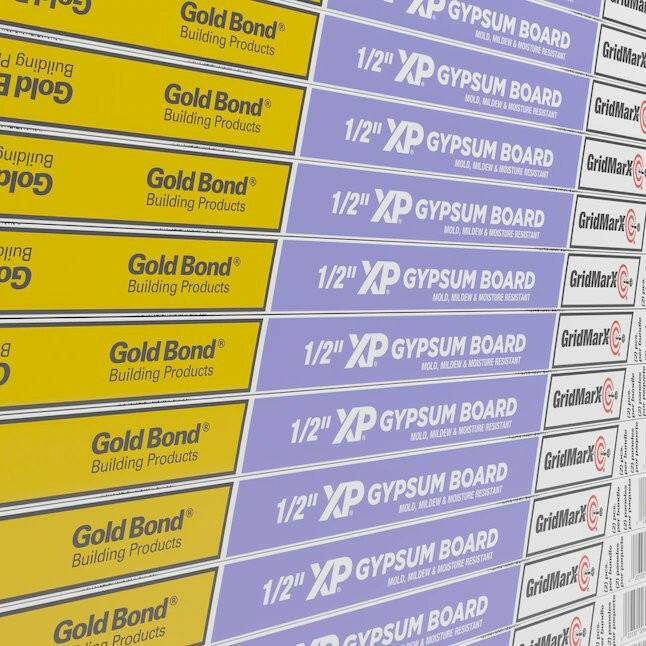 Gold Bond 1/2-in x 4-ft x 8-ft PURPLE XP Mold Resistant Moisture Resistant Regular Drywall Panel