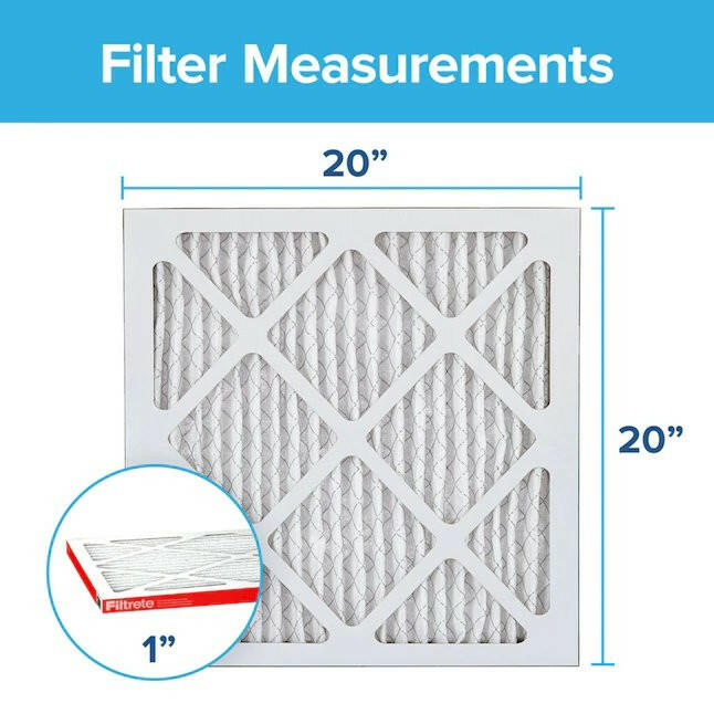 Filtrete 20-in W x 20-in L x 1-in 11 MERV 1085 MPR Allergen Defense Extra Electrostatic Pleated Air Filter (2-Pack)