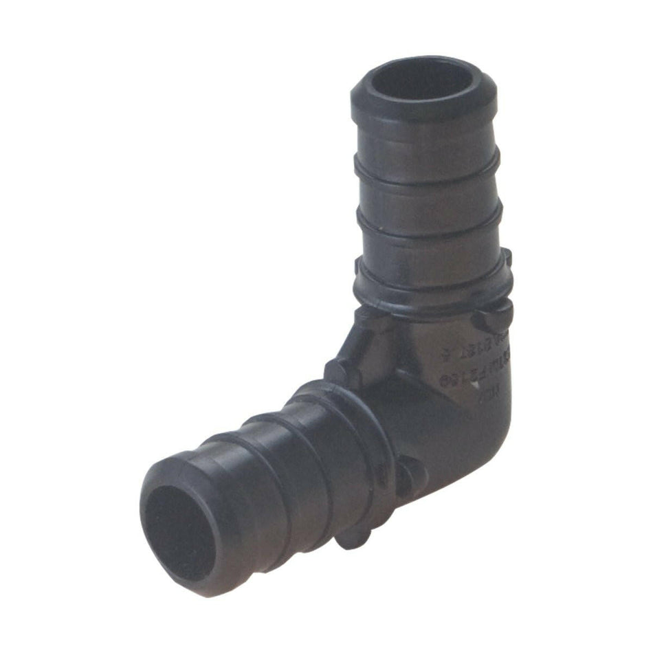 Codo PEX de engarce de plástico Eastman: 3/4 pulg. PEX x 3/4 pulg. PEX