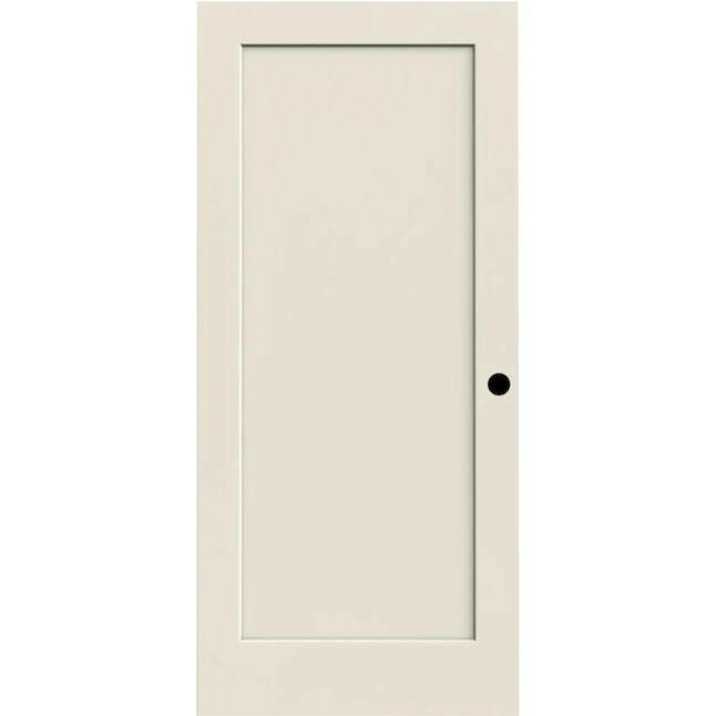 American Building Supply Puerta de losa compuesta moldeada de núcleo hueco de 1 panel de 28 pulgadas x 80 pulgadas blanca