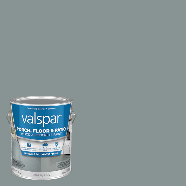 Valspar Hellgrau glänzende Außenfarbe für Veranda und Boden (1 Gallone)