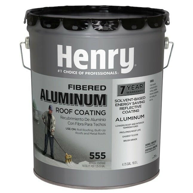 Revestimiento de techo de aluminio fibrado Henry - 5 galones