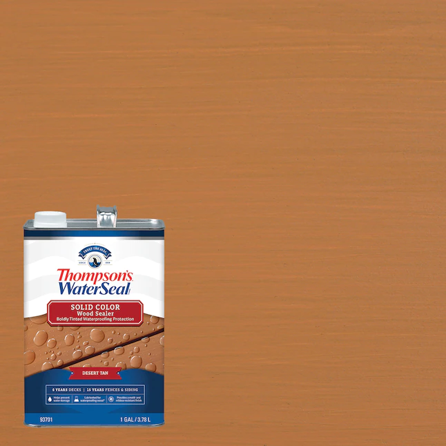Thompson's WaterSeal  Pre-tinted Desert Tan Solid Exterior Wood Stain and Sealer (1-Gallon)