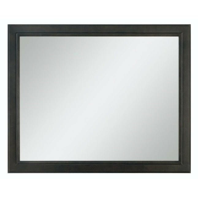 Espejo de tocador para baño con marco rectangular Diamond de 42" de ancho x 34" de alto, color gris tormenta 
