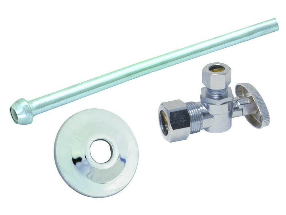 Eastman 12 Zoll Wasserhahn-Riser-Installationssatz – 3/8 Zoll Außendurchmesser