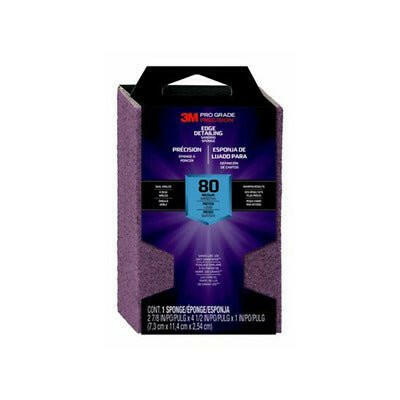 Esponja de lijado de doble ángulo 3M Pro Grade Precision Edge Detailing (grano 80) MEDIANO
