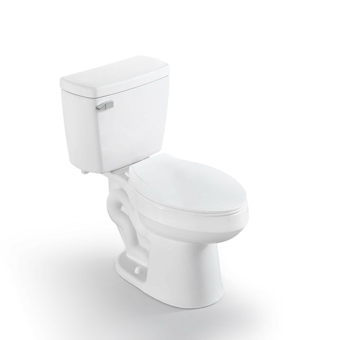 Inodoro WaterSense de 2 piezas con altura de silla alargada Pro-Flush de Project Source, color blanco, tamaño empotrado de 12 pulgadas (compatible con Ada)