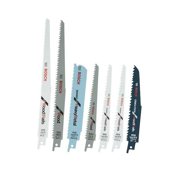 Juego de 7 hojas de sierra alternativa bimetálicas para corte de madera/metal Bosch