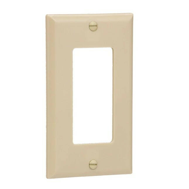 1-Gang Standard Decorator Wall Plate - Ivory
