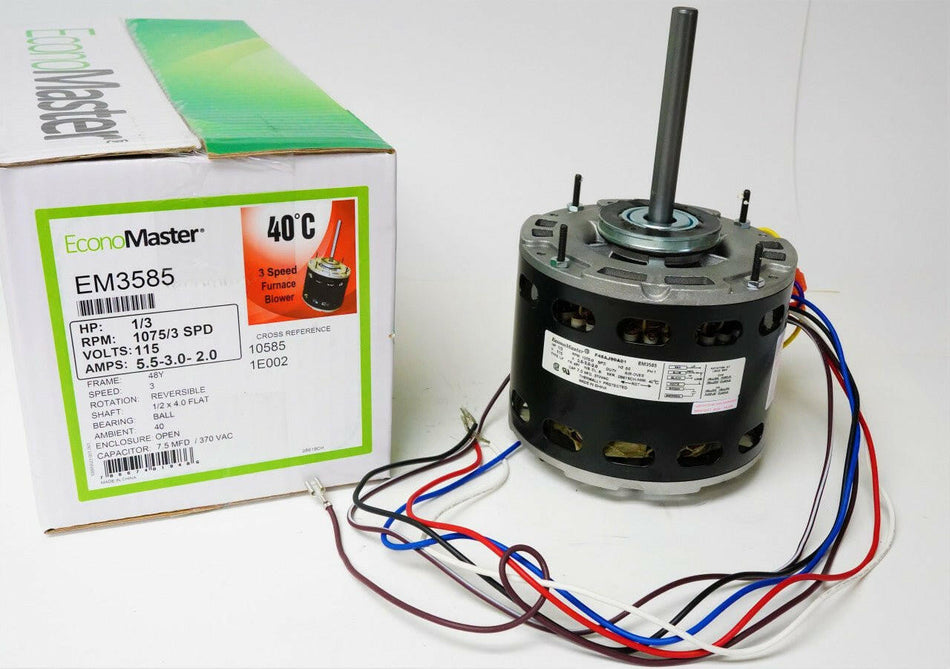 EconoMaster EM3585 1/3-HP 115V Furnace Blower Motor