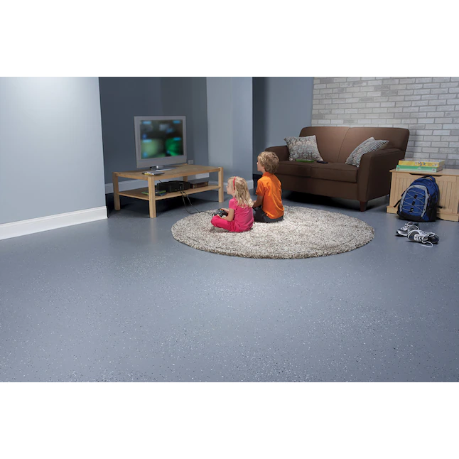 Rust-Oleum EpoxyShield 2-teiliges grau glänzendes Farbset für Beton und Garagenböden (Kit)