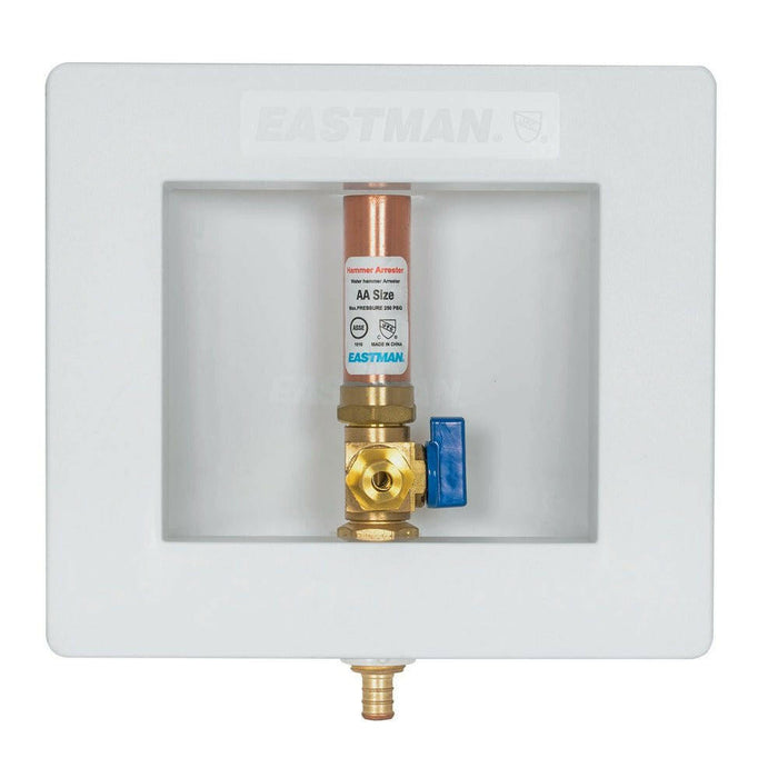 Eastman Ice Maker Outlet Box with Hammer Arrestor – 1/2 in. Crimp PEX