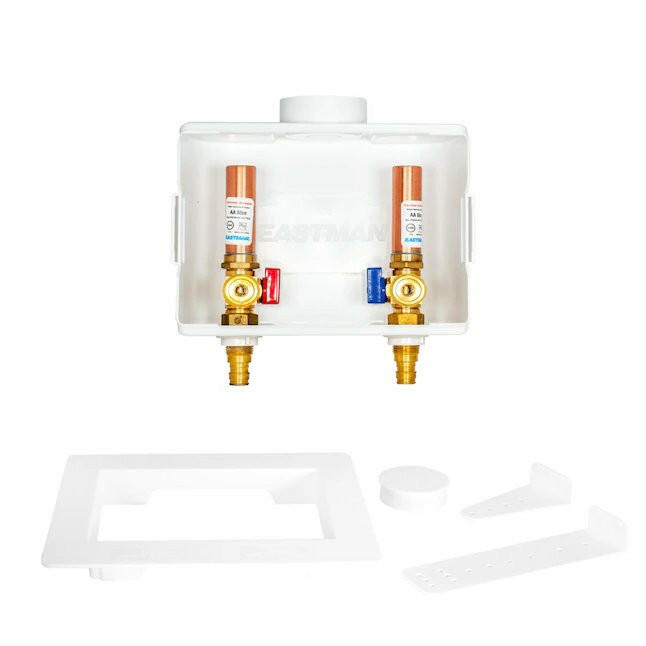 Eastman Caja de salida para lavadora de drenaje central PEX de expansión de 1/2 pulg. con pararrayos de martillo